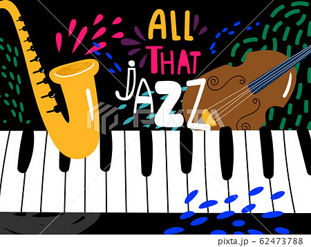 Jazz Piano Poster All That Jazz Music Festival のイラスト素材