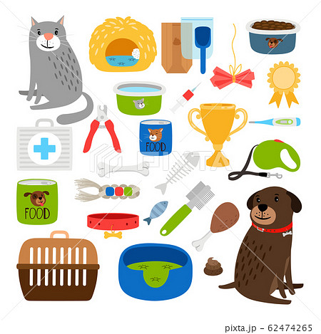 Cat and dog items 62474265