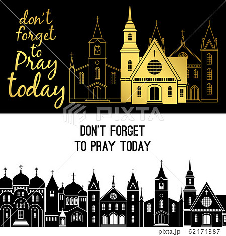 Rraying banners with churches Rraying banners with churches 62474387