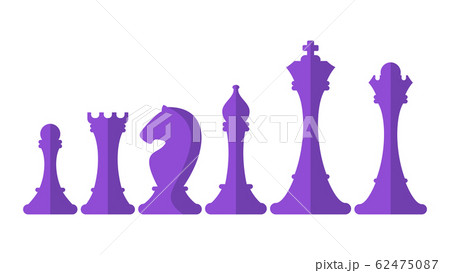 Series of chess pieces. Strategy logic board game. 62475087