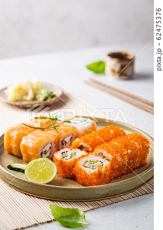Set of sushi and maki 62475376