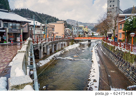雪景色の湯村温泉 雪景色の湯村温泉 62475418