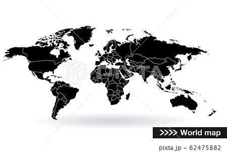 世界地図 高画質ベクター マップ 地図 政治 経済 貿易 環境 世界情勢 国 白地図 ビジネス のイラスト素材