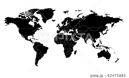 世界地図 高画質ベクター マップ 地図 政治 経済 貿易 環境 世界情勢 国 白地図 ビジネス のイラスト素材