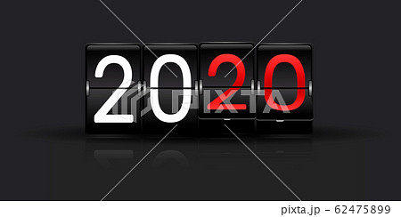 Flip countdown timer with number of year. Flip countdown timer with number of year. 62475899