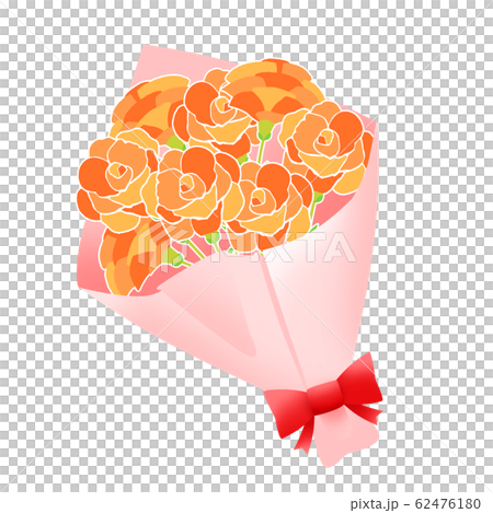 Mothers day carnation bouquet orange cartoon 62476180