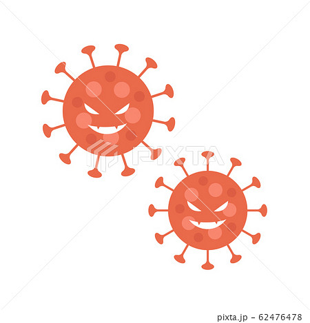 コロナウイルスのイラストのイラスト素材