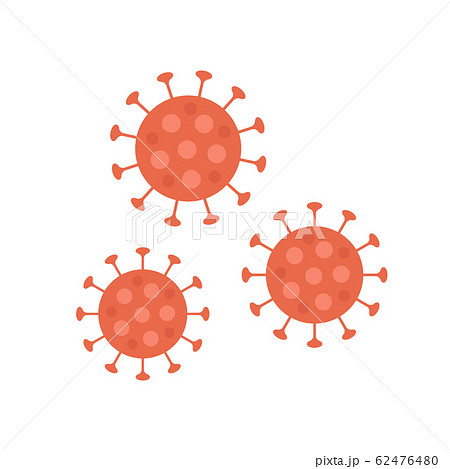 コロナウイルスのイラストのイラスト素材