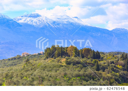 Aerial view near Sparta, Peloponnese, Greece 62476548