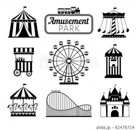 Amusement park black icons 62476724