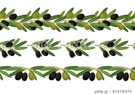 Olive branches seamless border 62476974