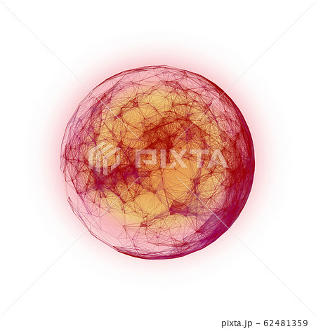 輝く球体が美しい背景イラストのイラスト素材
