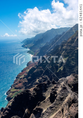 ハワイ カウアイ島 航空写真 ハワイ カウアイ島 航空写真 62481441