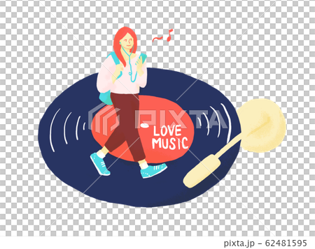 歩きながら音楽を聴く 62481595