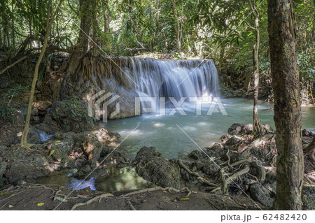 The clean waterfall there is an emerald green The clean waterfall there is an emerald green 62482420