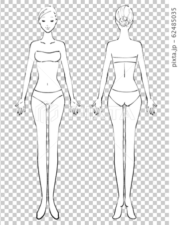 全身女性裸露的眼睛封閉的衣服(黑色和白色) 全身女性裸露的眼睛封閉的衣服(黑色和白色) 62485035