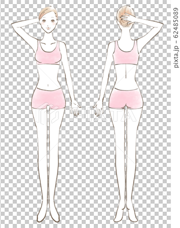 Full body female naked one handed clothes pink (colored) Full body female naked one handed clothes pink (colored) 62485089