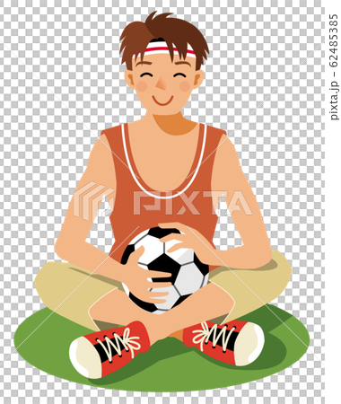 スポーツをする学生のイラスト素材