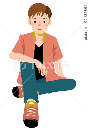座る若者　学生 62485394
