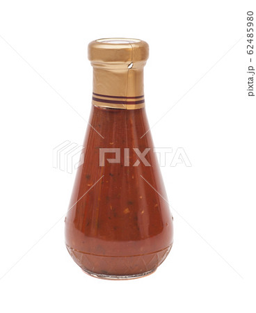 Tomato sauce bottle on white background Tomato sauce bottle on white background 62485980