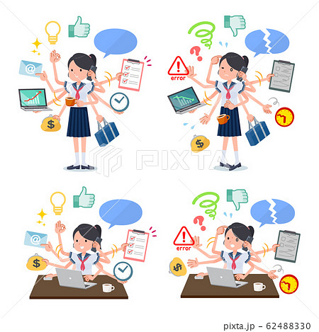 flat type school girl Sailor suit summer_mulch 62488330