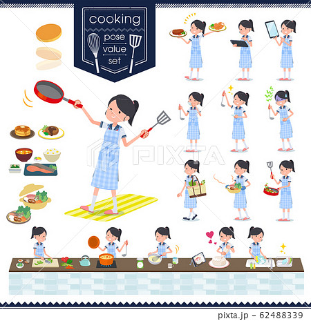 flat type school girl Sailor suit summer_cooking 62488339