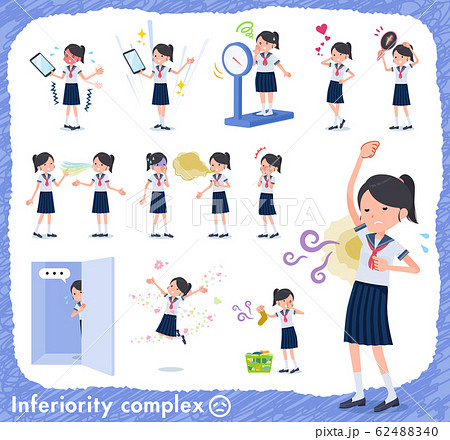 flat type school girl Sailor suit summer_complex 62488340