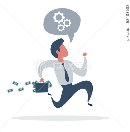 Businessman is running. Business concept illustration. 62488682