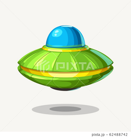 cartoon colorful ufo on white cartoon colorful ufo on white 62488742