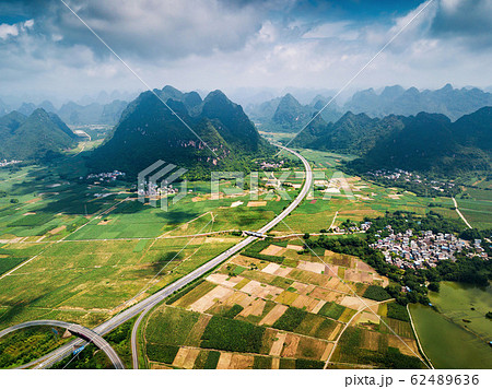 Scenic highway in Guangxi province of China Scenic highway in Guangxi province of China 62489636