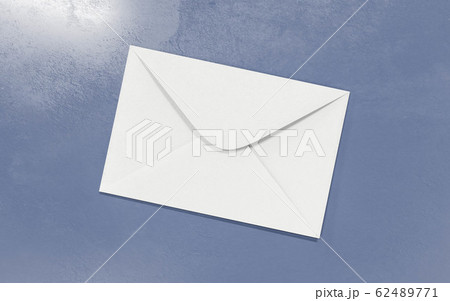 empty white mail post envelope on blue background with copy space to add your content 3d render illustration empty white mail post envelope on blue background with copy space to add your content 3d render illustration 62489771