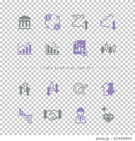 STOCK EXCHANGE ICON SET 62489804