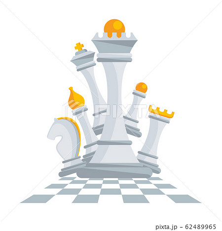Set of figures for chess. Strategy board game. 62489965