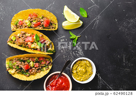 Mexican tacos with meat Mexican tacos with meat 62490128