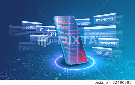 Software development, programming, coding vector concept. Technology concept. Programming web banner. Isometric vector illustration. Landing page concept. Technology process of Software 62490299