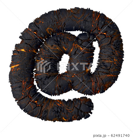 Lava Letter 3d illustration 62491740