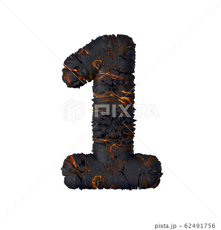 Lava Letter 3d illustration 62491756