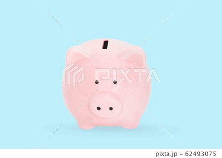 Piggy bank on blue background. Finance concept Piggy bank on blue background. Finance concept 62493075