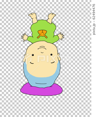 こども 逆さまのイラスト素材