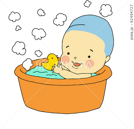 こども お風呂のイラスト素材