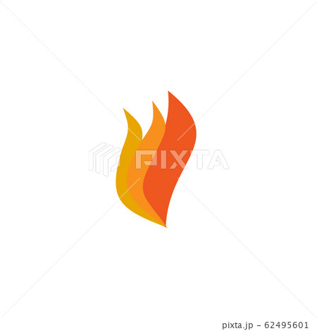 Fire illustration logo design template 62495601