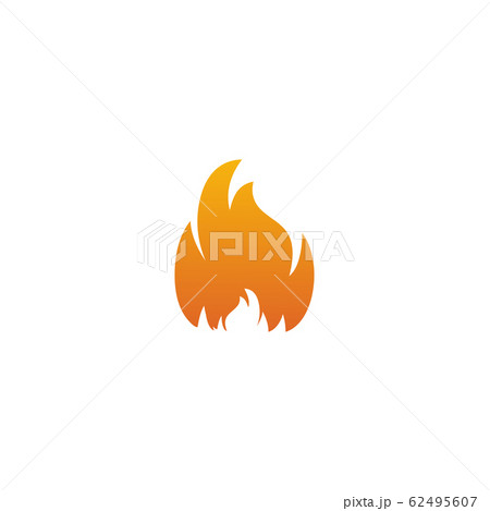 Fire illustration logo design template 62495607