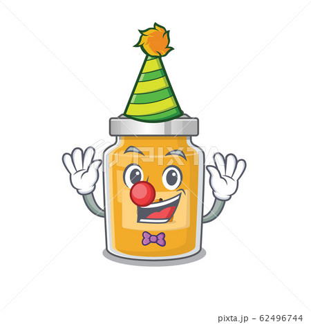 Funny Clown appricot cartoon character mascot design Funny Clown appricot cartoon character mascot design 62496744