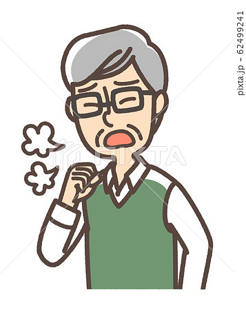 咳をする男性 咳をする男性 62499241