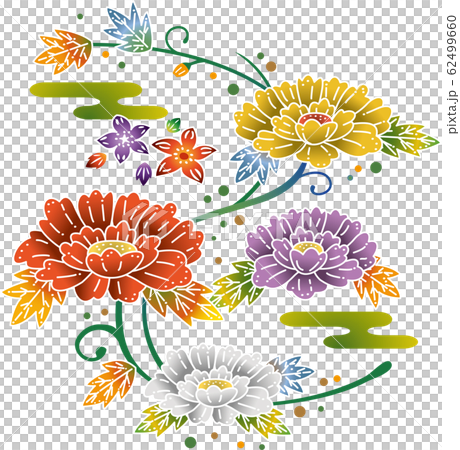 Bingata image illustration Peony 62499660