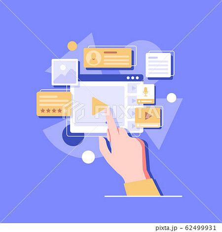 User Interface Design, Application development and UI, UX design. Creative vector 62499931