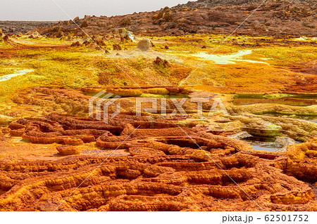 moonscape of Dallol Lake, Danakil depression moonscape of Dallol Lake, Danakil depression 62501752