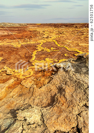 moonscape of Dallol Lake, Danakil depression moonscape of Dallol Lake, Danakil depression 62501756