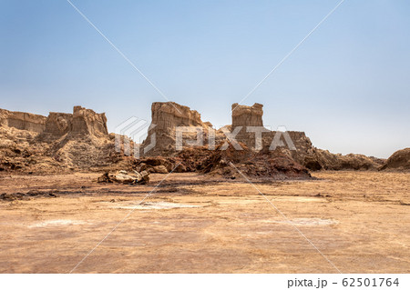 Rock city in Danakil depression, Ethiopia, Africa 62501764