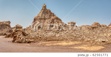 Rock city in Danakil depression, Ethiopia, Africa 62501771